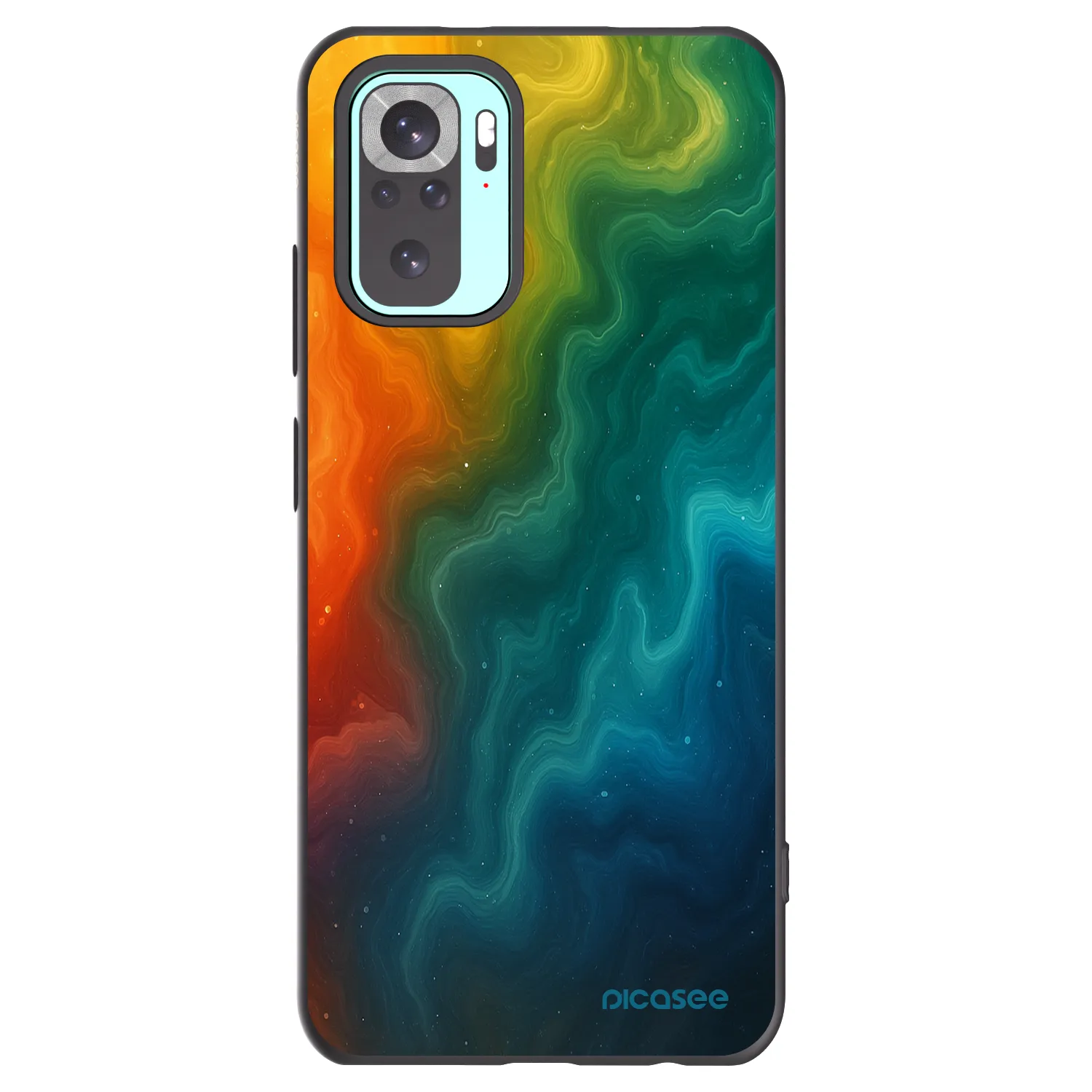 Picasee Μαύρη θήκη σιλικόνης για Xiaomi Redmi Note 10 Pro - Solar