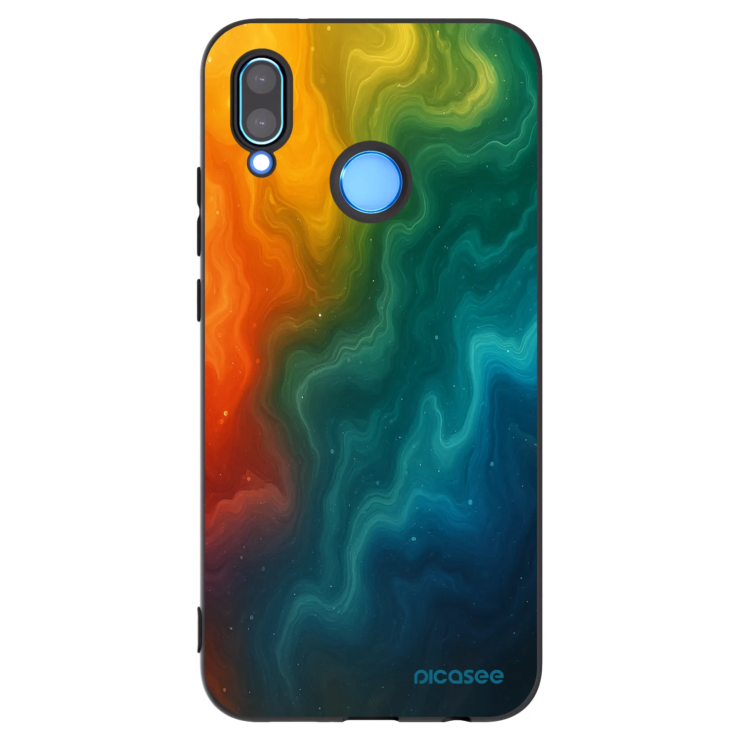 Picasee Μαύρη θήκη σιλικόνης για Huawei P20 Lite - Solar