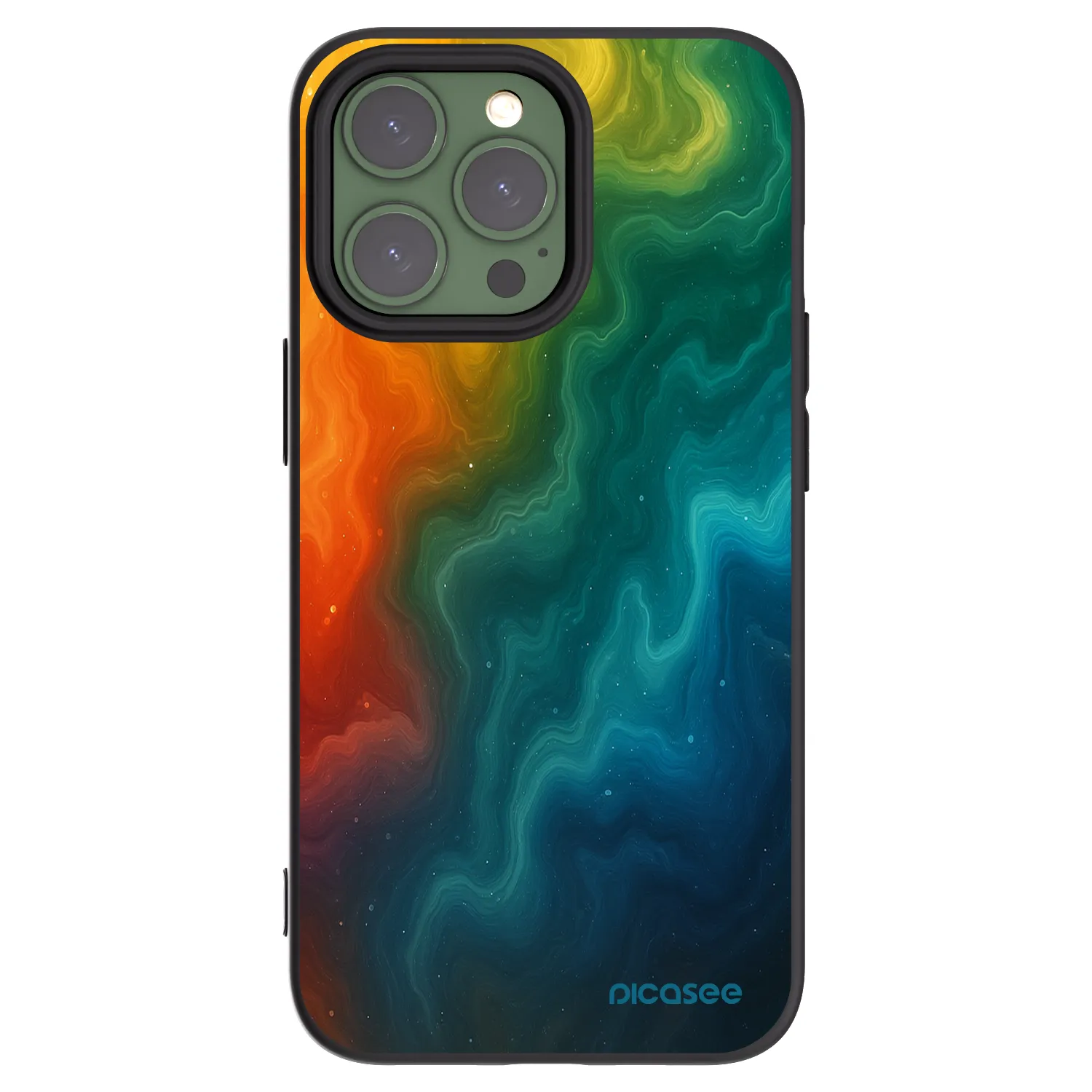 Picasee Μαύρη θήκη σιλικόνης για Apple iPhone 13 Pro - Solar