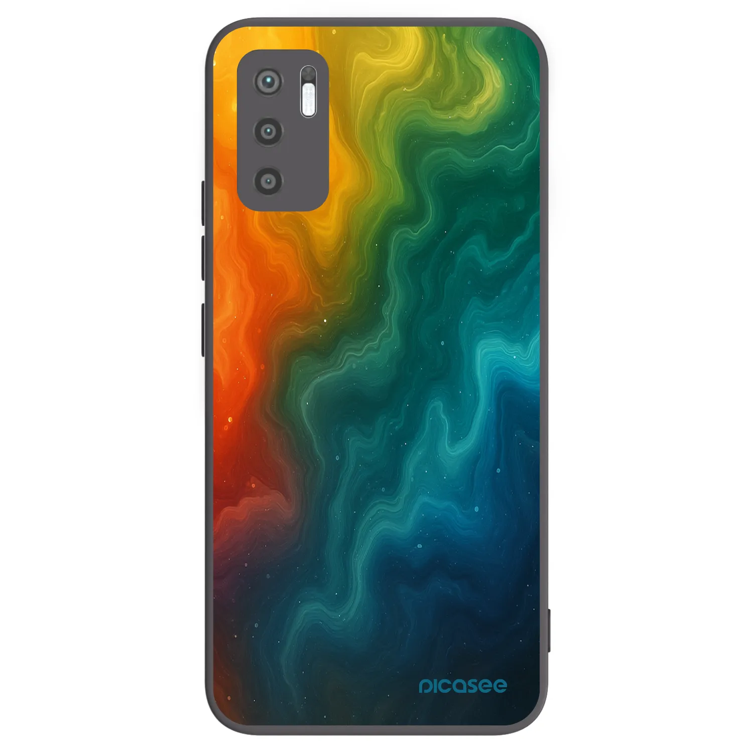 Picasee Μαύρη θήκη σιλικόνης για Xiaomi Redmi Note 10 5G - Solar