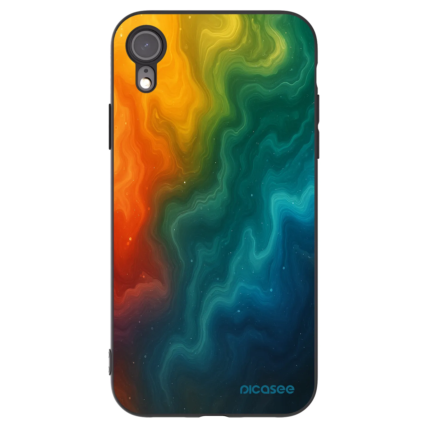Picasee Μαύρη θήκη σιλικόνης για Apple iPhone XR - Solar