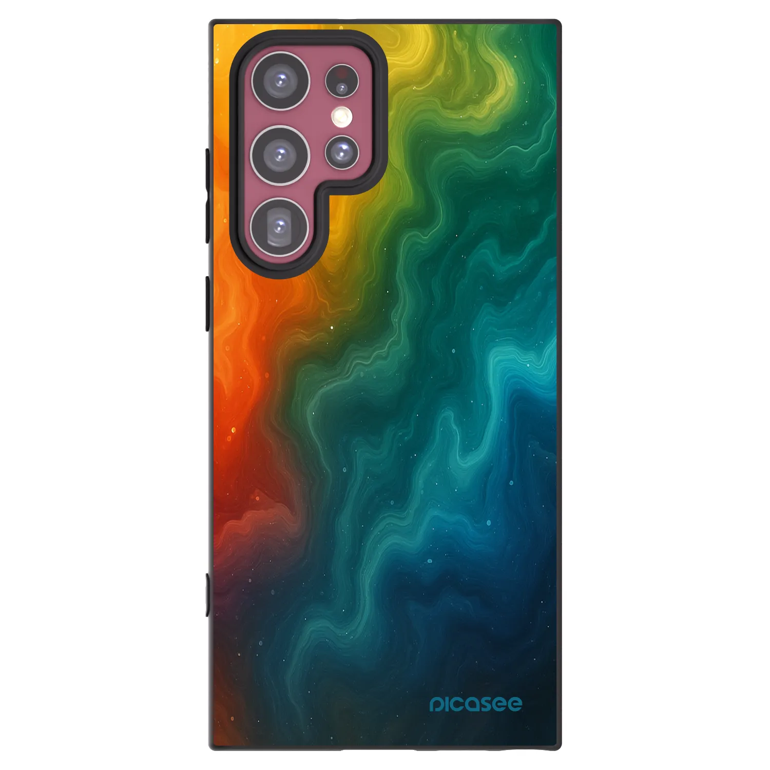 Picasee Μαύρη θήκη σιλικόνης για Samsung Galaxy S22 Ultra 5G - Solar
