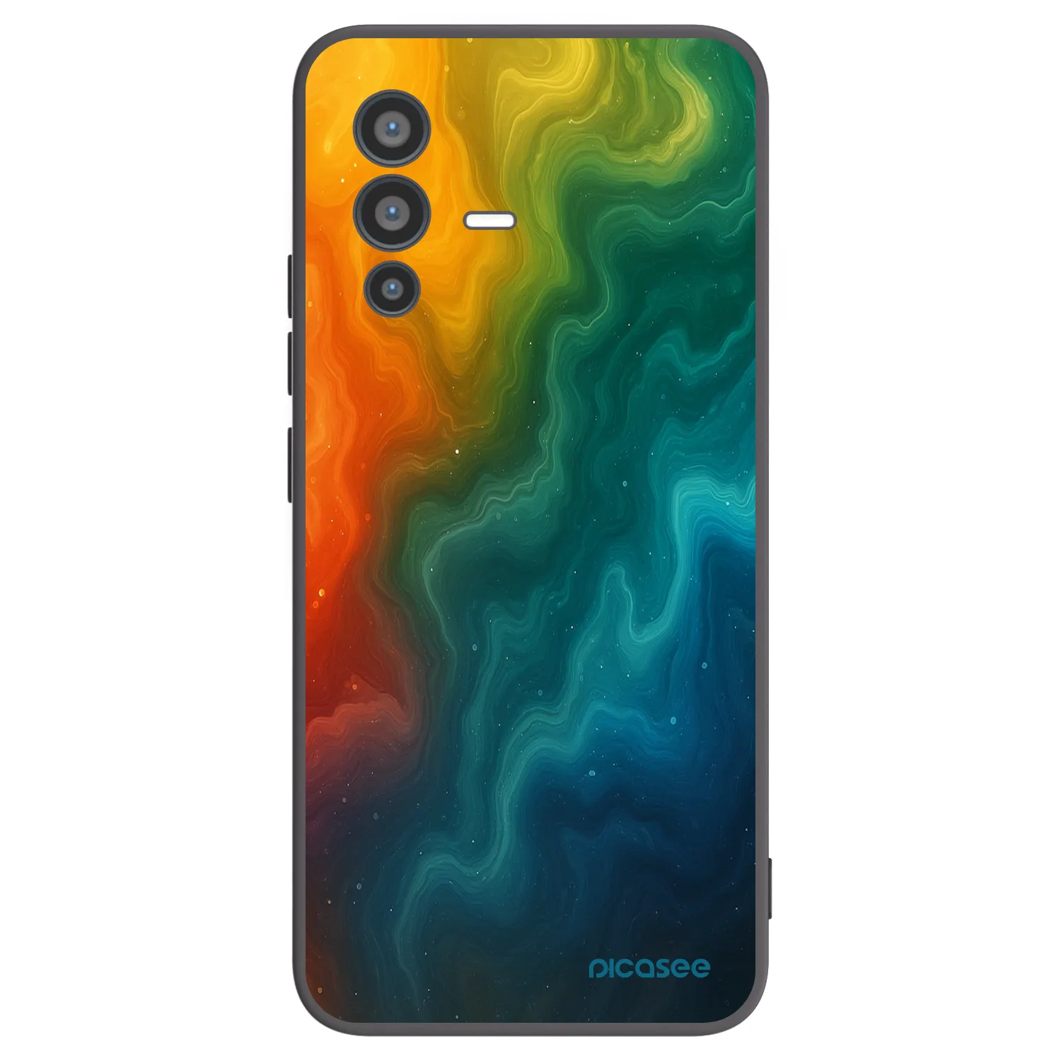 Picasee Μαύρη θήκη σιλικόνης για Vivo V23 5G - Solar