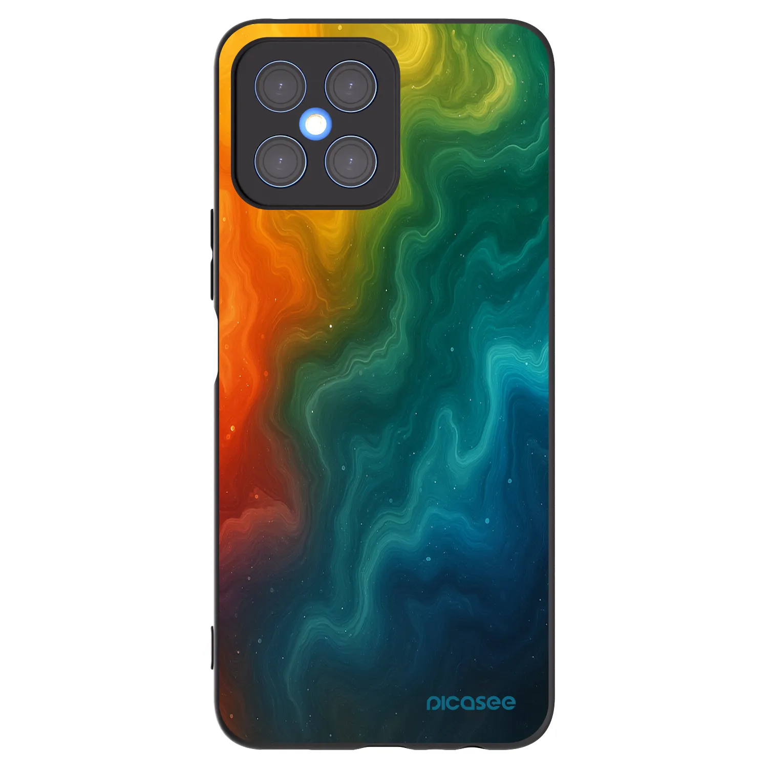 Picasee Μαύρη θήκη σιλικόνης για Honor X8 4G - Solar