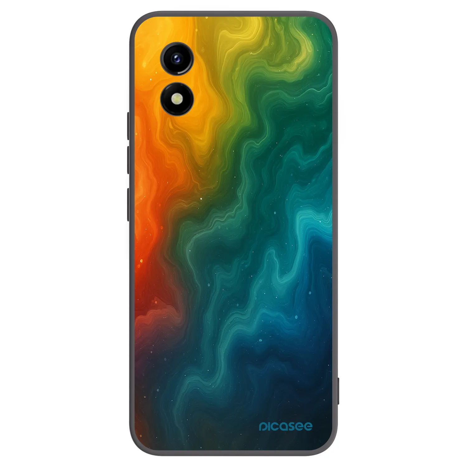 Picasee Μαύρη θήκη σιλικόνης για Vivo Y01 - Solar
