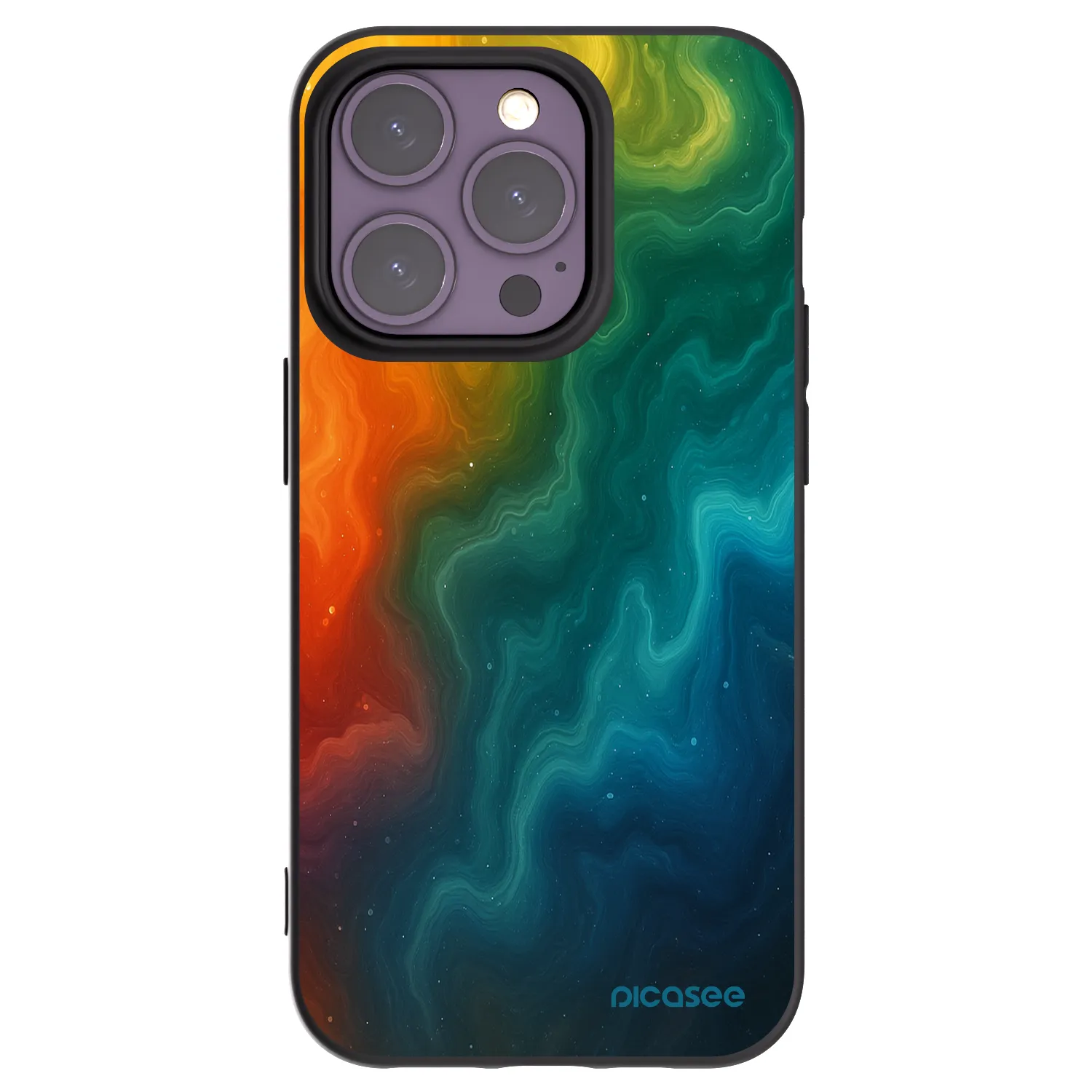 Picasee Μαύρη θήκη σιλικόνης για Apple iPhone 14 Pro - Solar