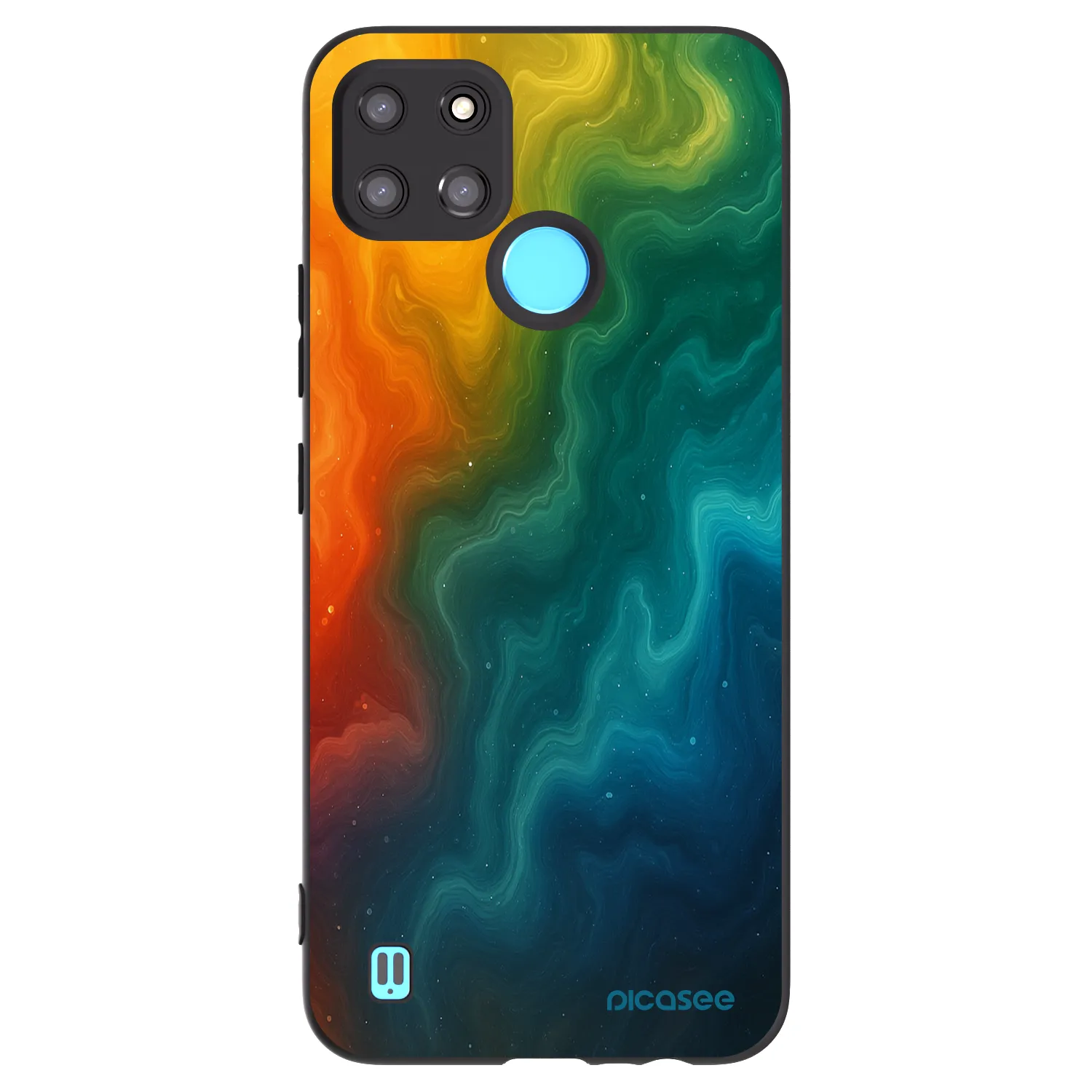 Picasee Μαύρη θήκη σιλικόνης για Realme C21Y - Solar