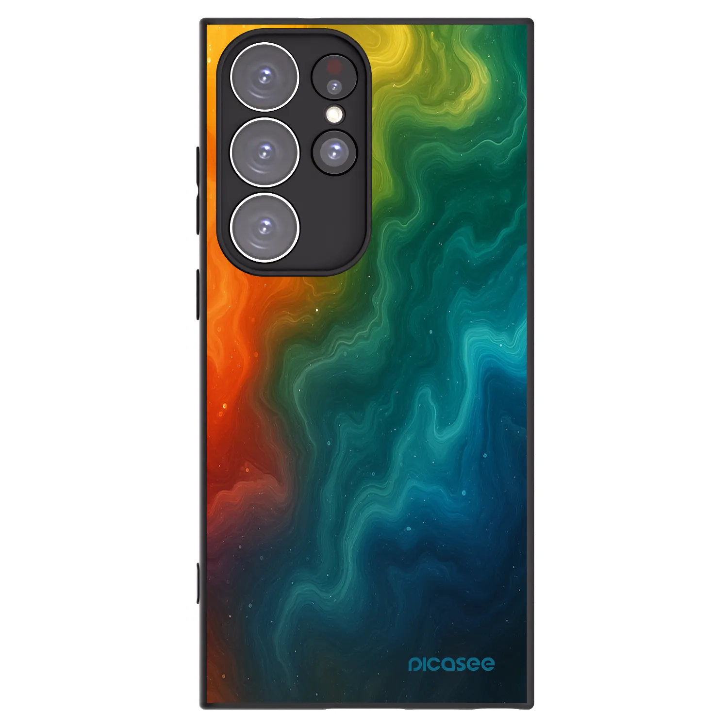 Picasee Μαύρη θήκη σιλικόνης για Samsung Galaxy S23 Ultra 5G - Solar