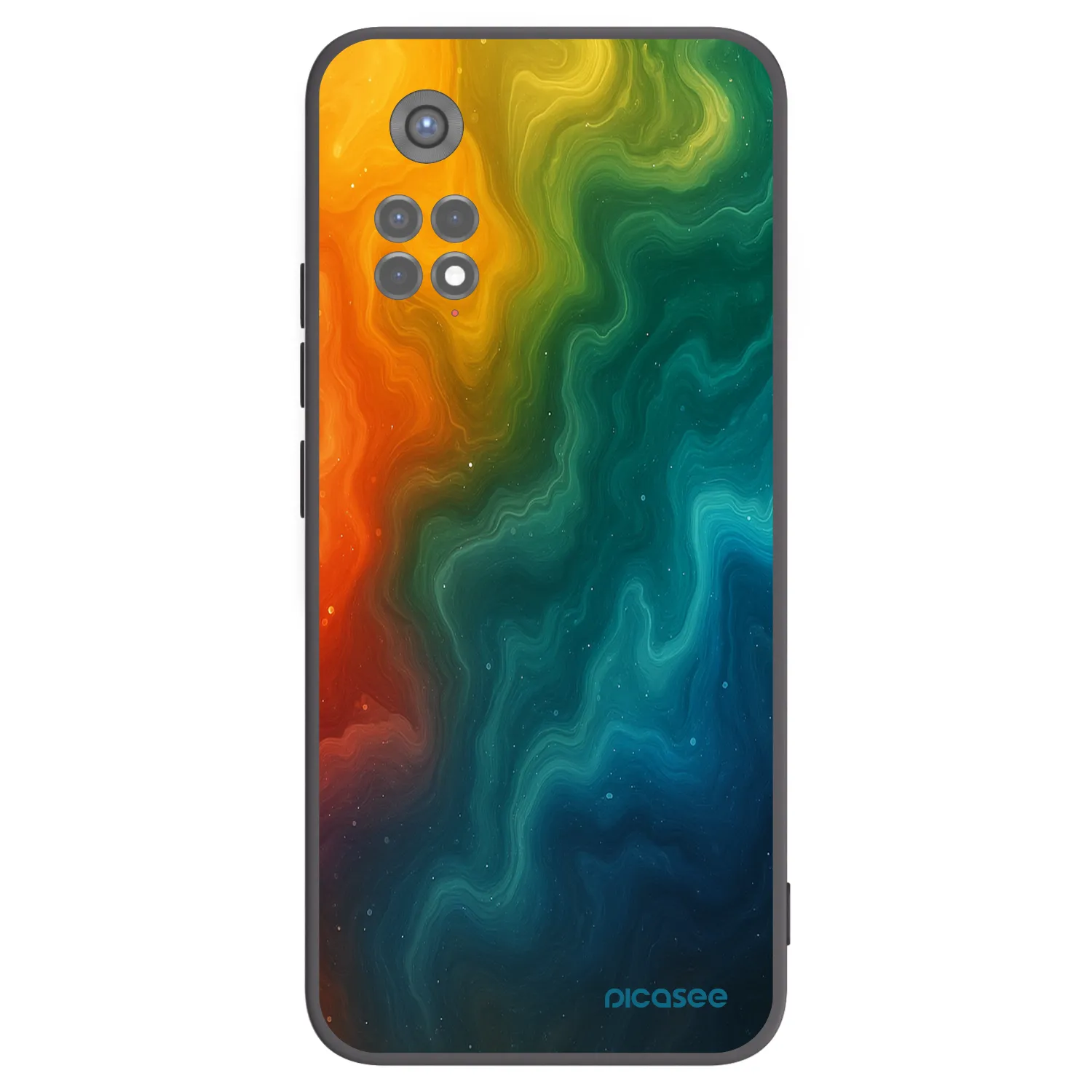 Picasee Μαύρη θήκη σιλικόνης για Xiaomi Redmi Note 11S 5G - Solar