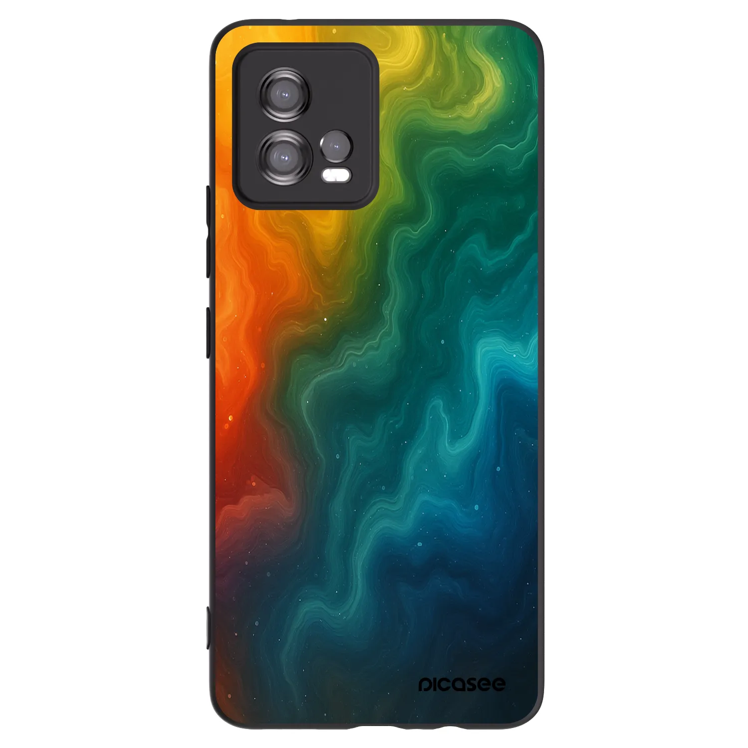 Picasee Μαύρη θήκη σιλικόνης για Motorola Moto G72 - Solar