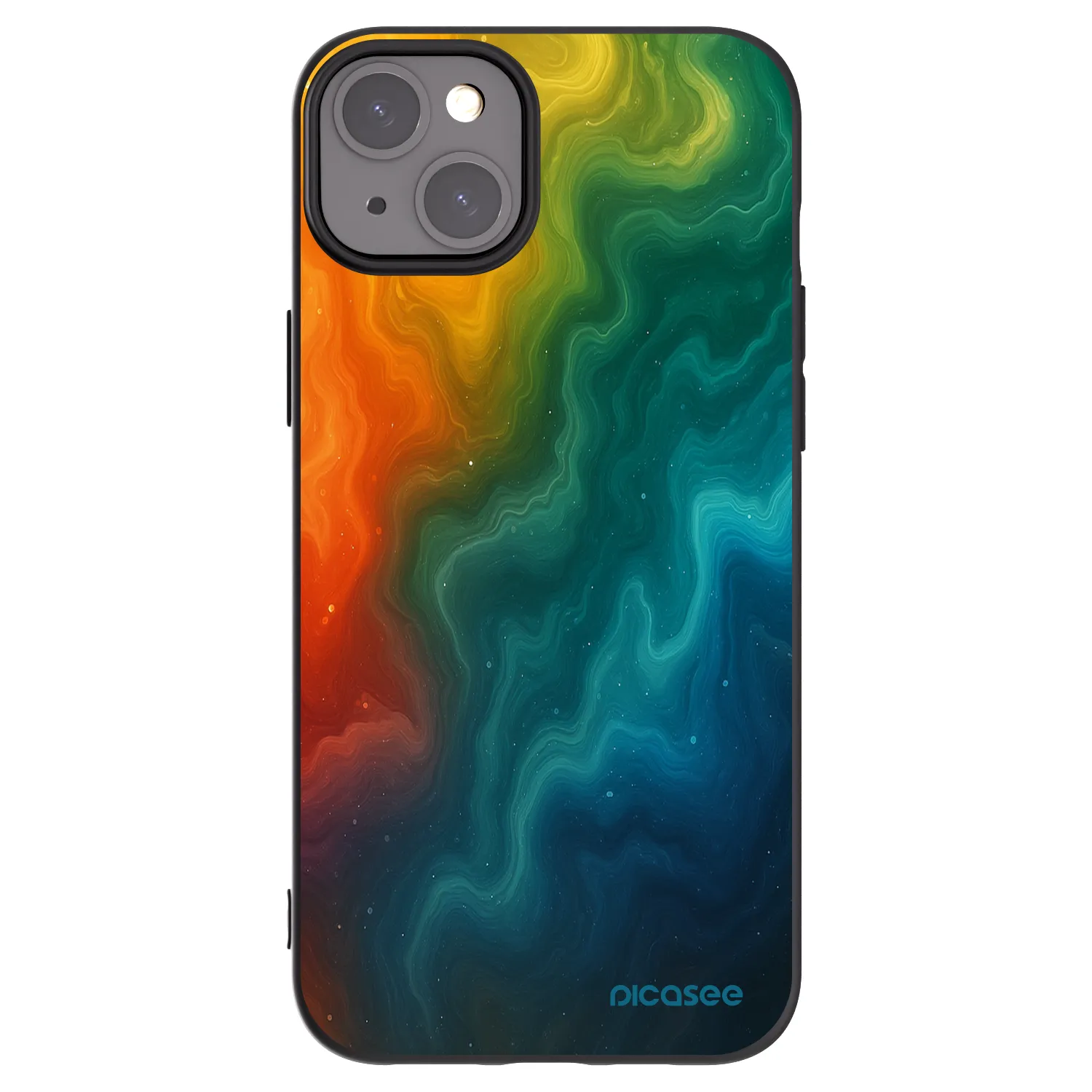 Picasee Μαύρη θήκη σιλικόνης για Apple iPhone 15 Plus - Solar