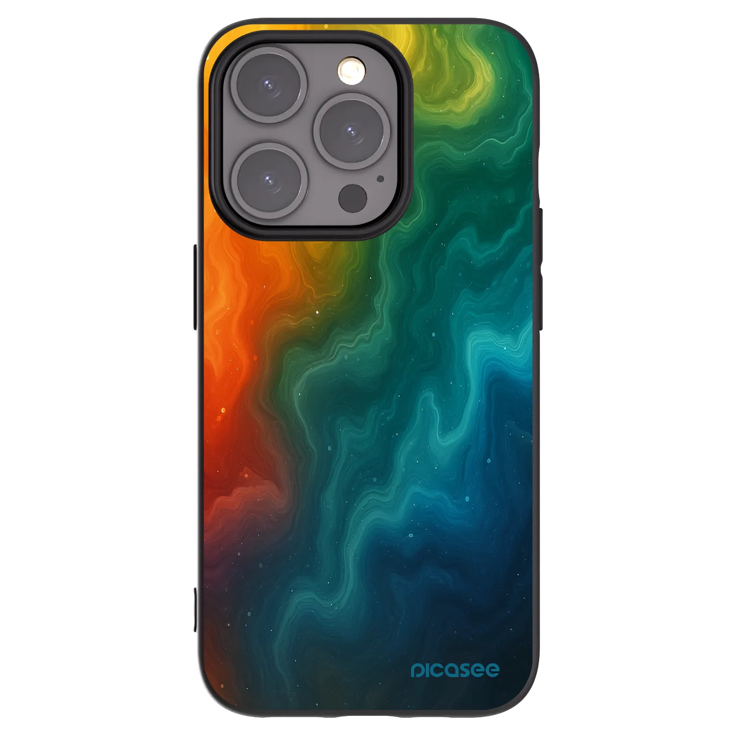 Picasee Μαύρη θήκη σιλικόνης για Apple iPhone 15 Pro - Solar