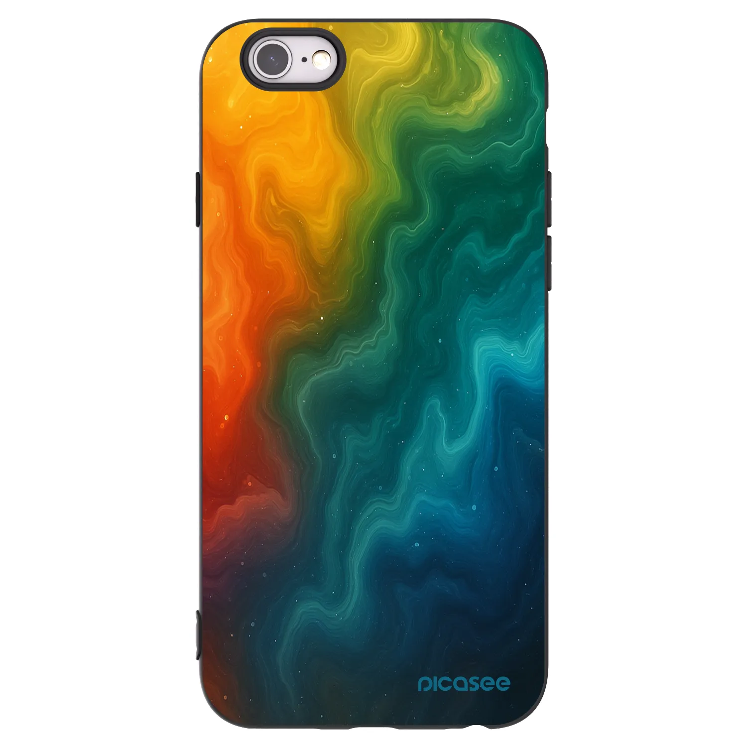 Picasee Μαύρη θήκη σιλικόνης για Apple iPhone 6/6S - Solar