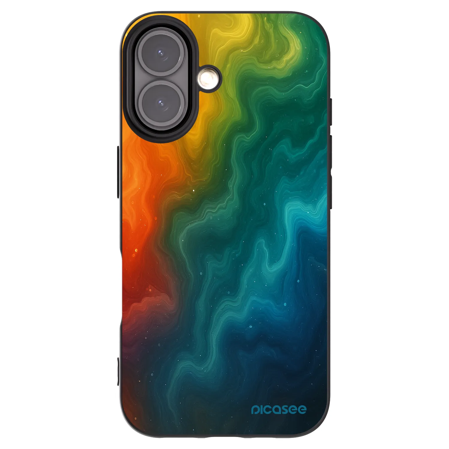 Picasee Μαύρη θήκη σιλικόνης για Apple iPhone 16 - Solar