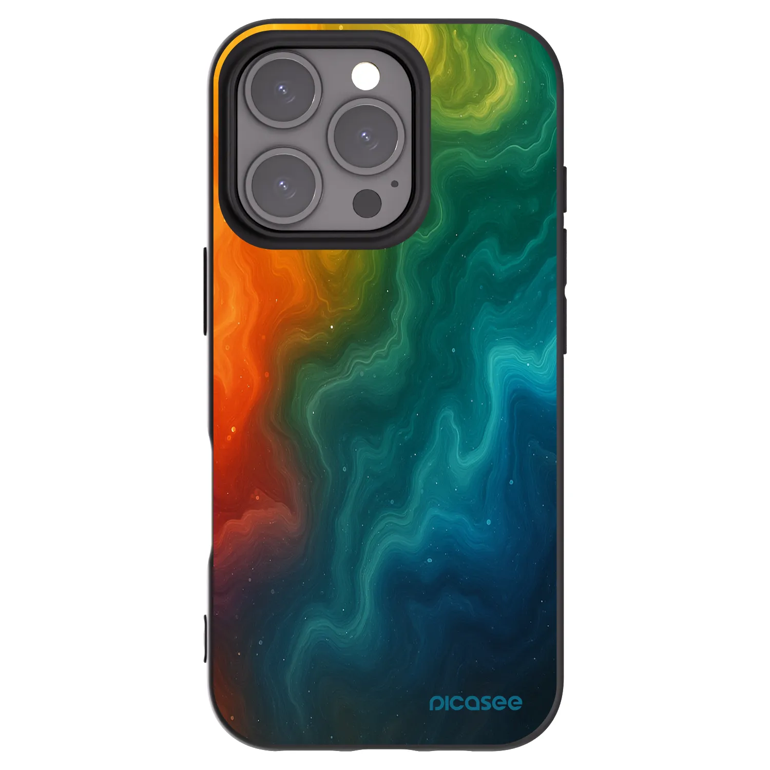 Picasee Μαύρη θήκη σιλικόνης για Apple iPhone 16 Pro - Solar