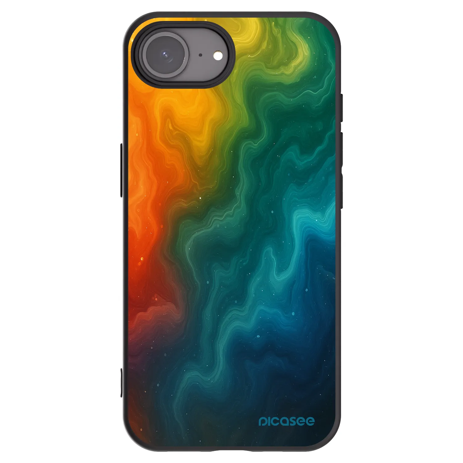 Picasee Μαύρη θήκη σιλικόνης για Apple iPhone 16e - Solar