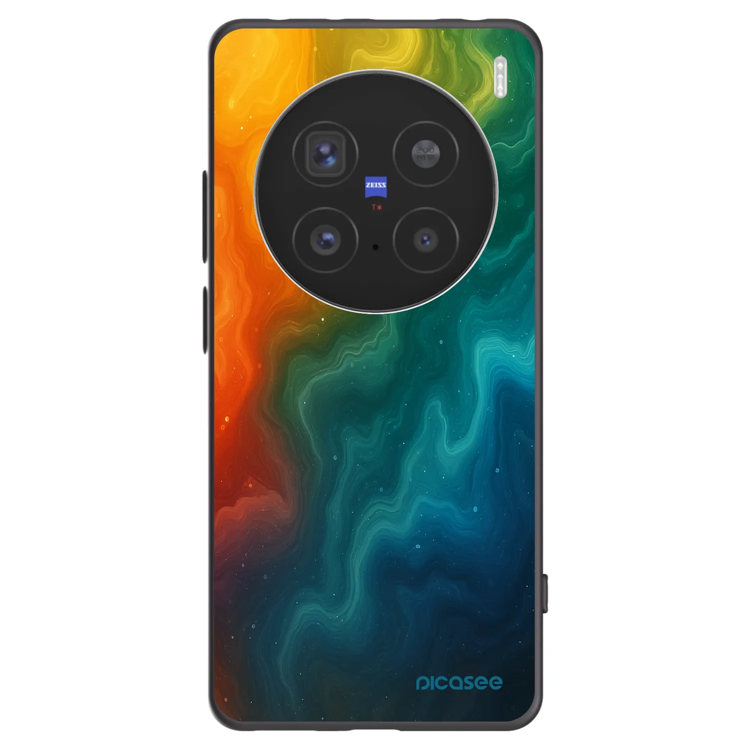 Picasee Μαύρη θήκη σιλικόνης για Vivo X200 Pro - Solar