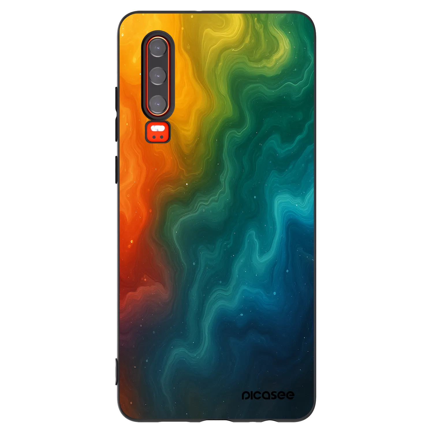Picasee Μαύρη θήκη σιλικόνης για Huawei P30 - Solar