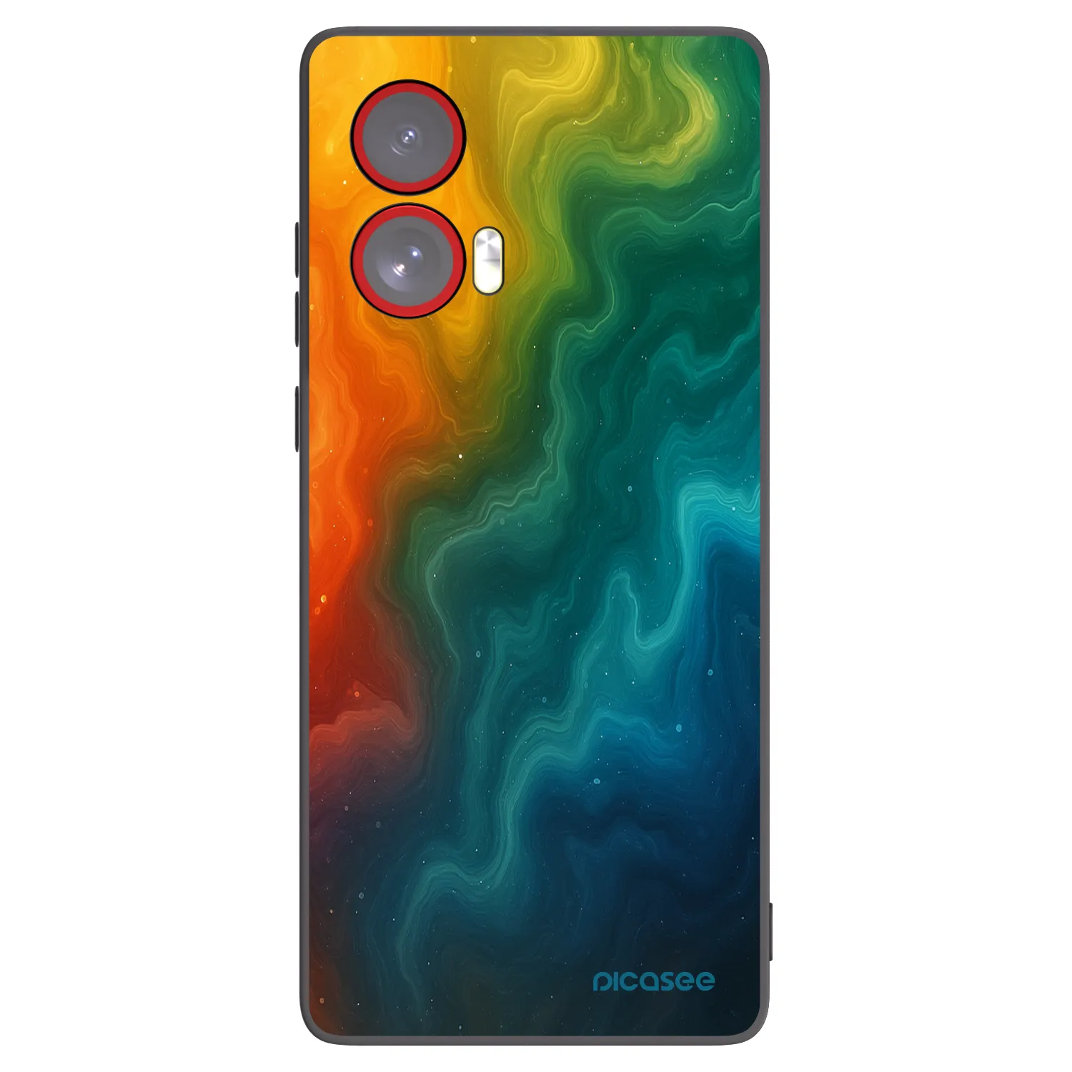 Picasee Μαύρη θήκη σιλικόνης για Motorola Edge 50 Fusion - Solar
