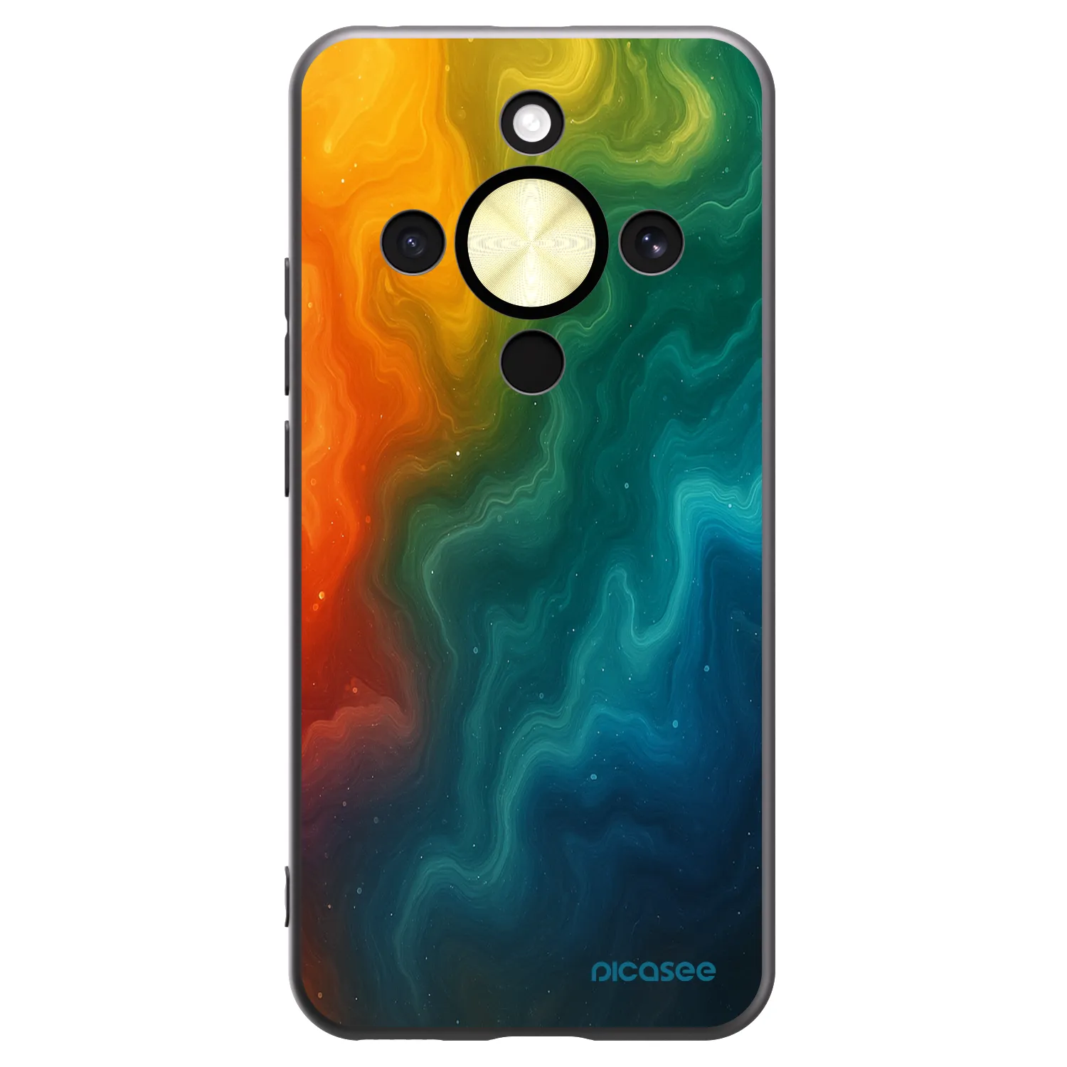Picasee Μαύρη θήκη σιλικόνης για Honor Magic8 Lite 5G - Solar