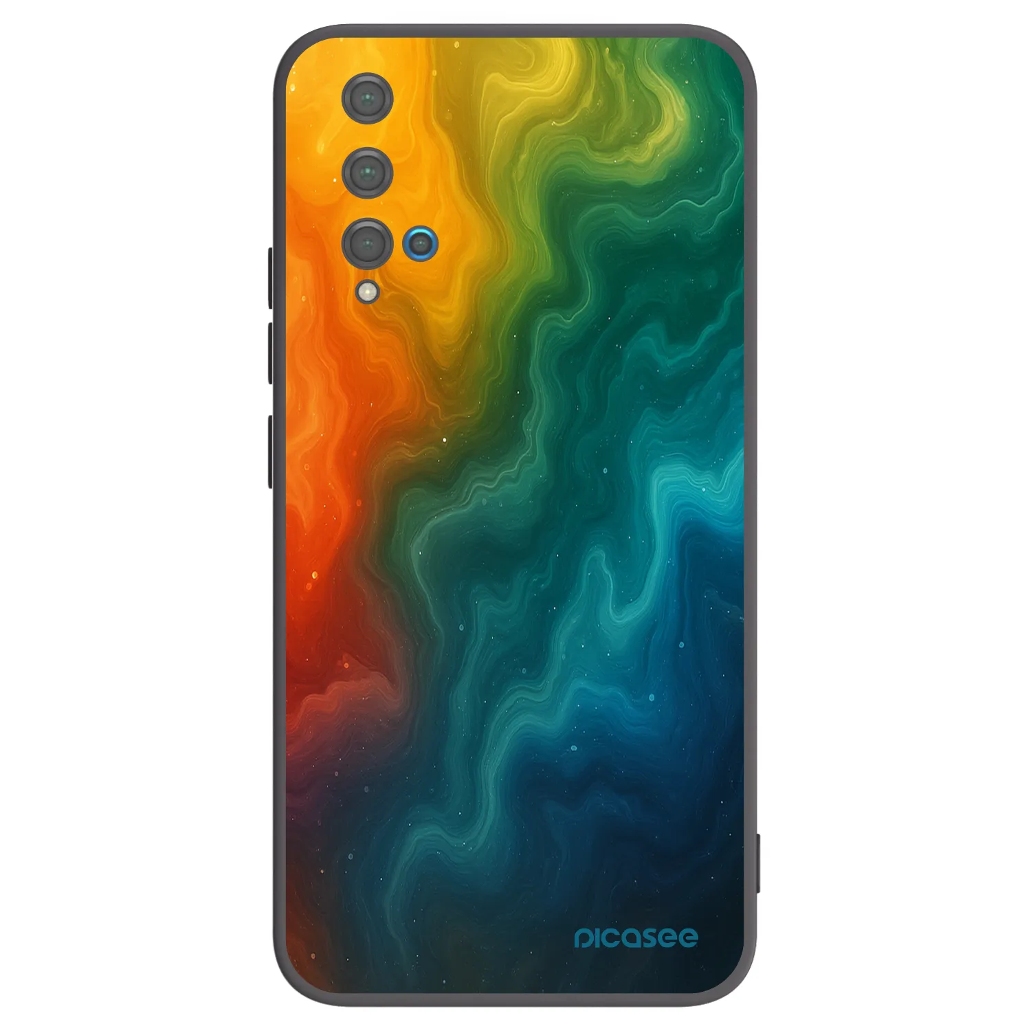 Picasee Μαύρη θήκη σιλικόνης για Huawei Nova 5T - Solar
