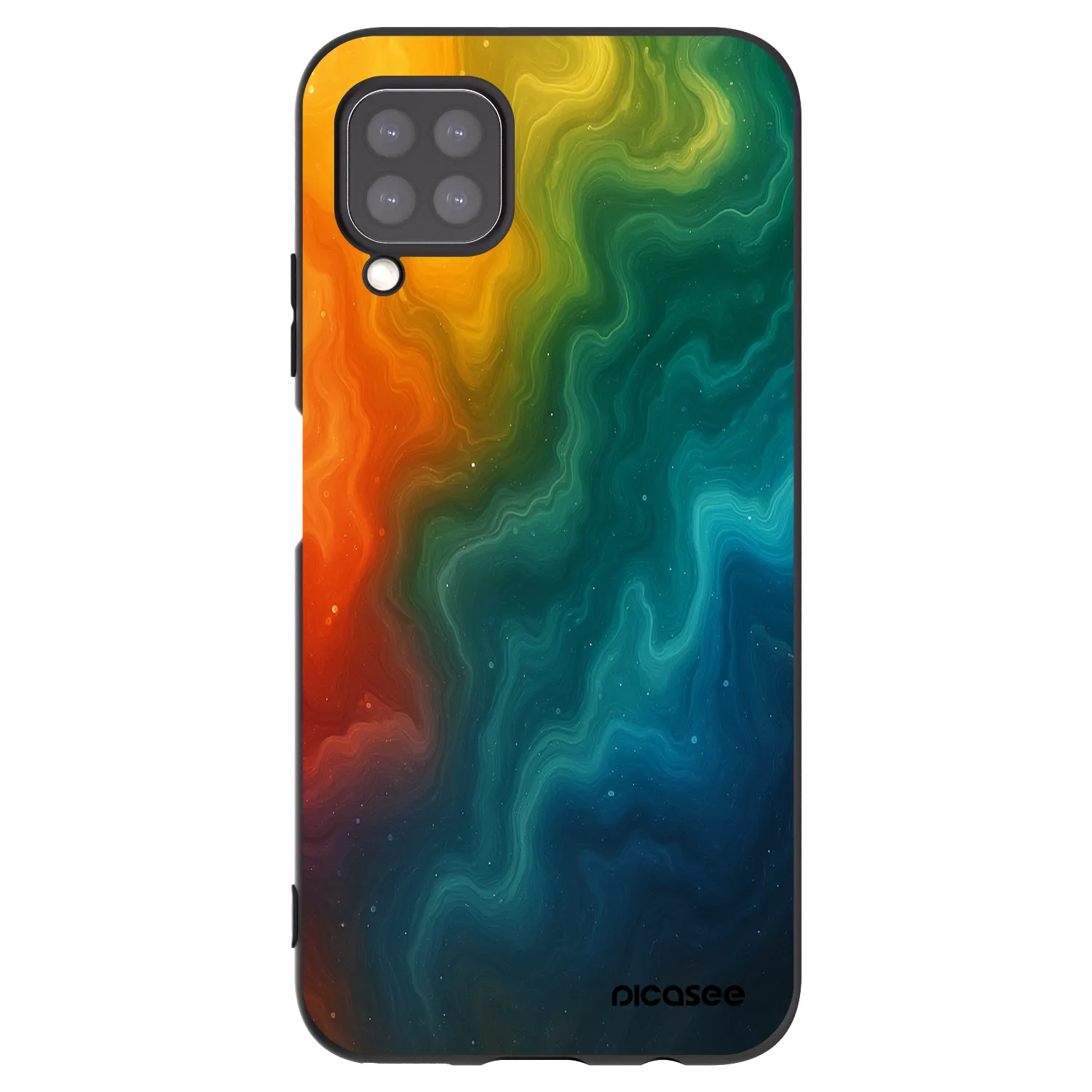 Picasee Μαύρη θήκη σιλικόνης για Huawei P40 Lite - Solar