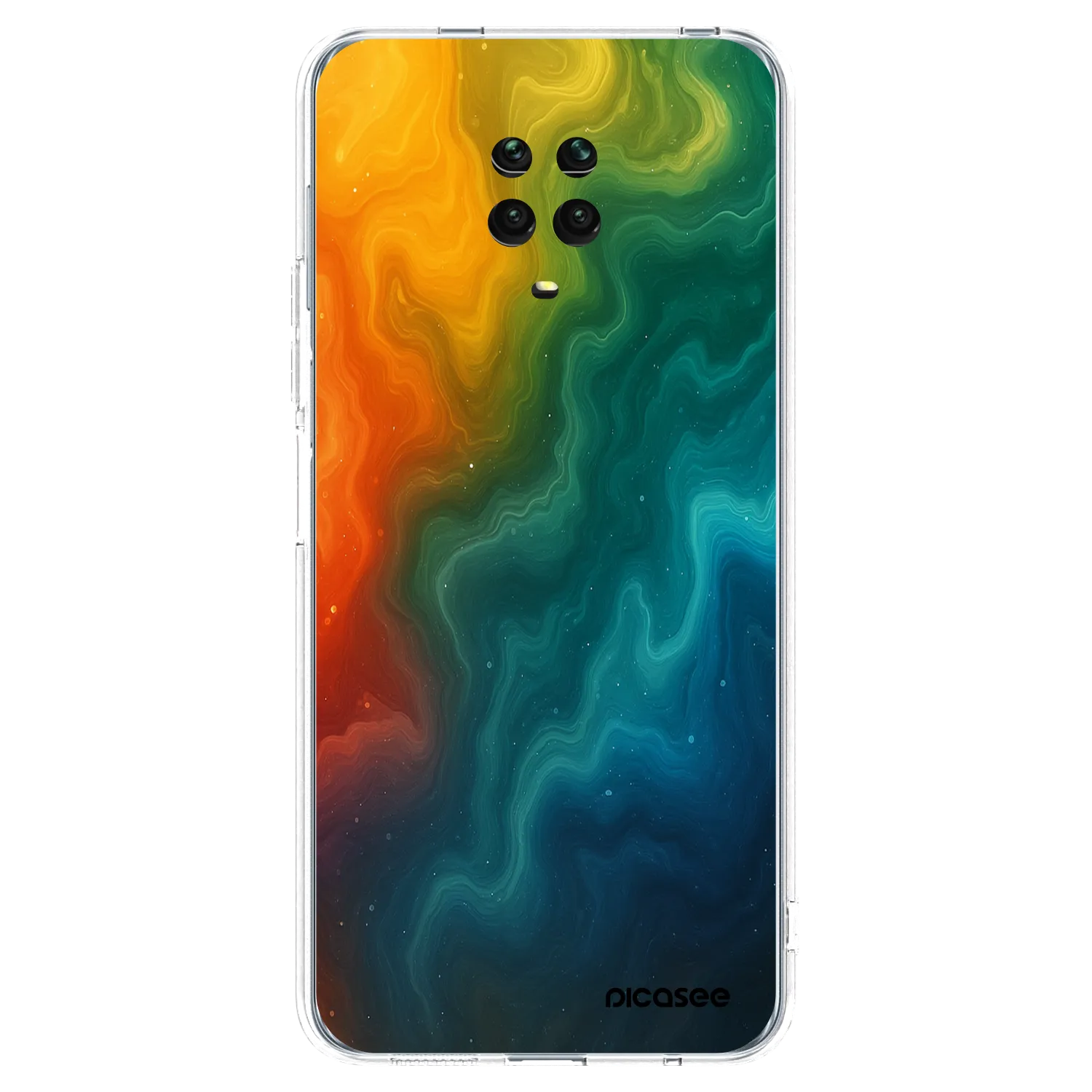 Picasee διαφανής θήκη σιλικόνης Xiaomi Redmi Note 9S - Solar