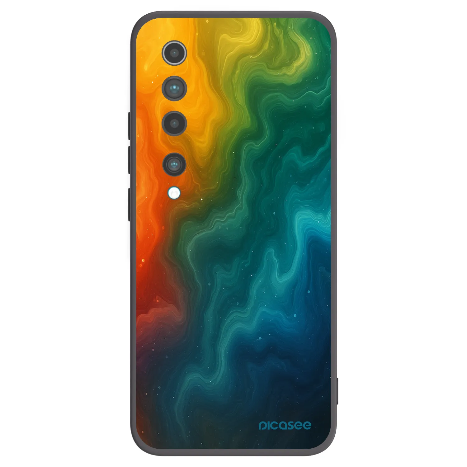 Picasee Μαύρη θήκη σιλικόνης για Xiaomi Mi 10 - Solar