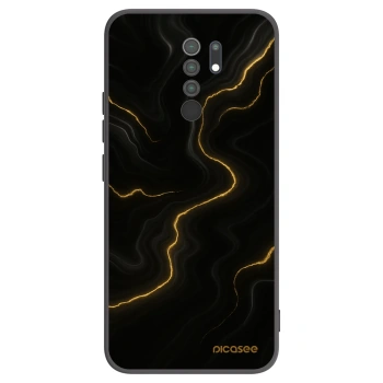 Picasee Μαύρη θήκη σιλικόνης για Xiaomi Redmi 9 - Thunder