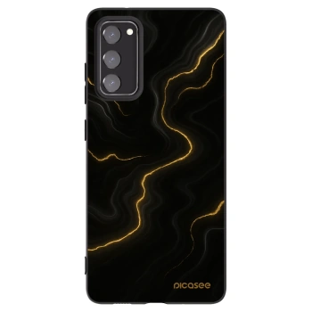 Picasee Μαύρη θήκη σιλικόνης για Samsung Galaxy S20 FE - Thunder