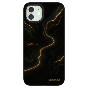 Picasee Μαύρη θήκη σιλικόνης για Apple iPhone 12 - Thunder