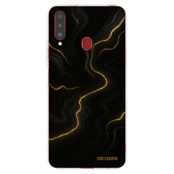 Picasee διαφανής θήκη σιλικόνης Samsung Galaxy A20s - Thunder