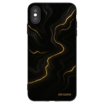 Picasee Μαύρη θήκη σιλικόνης για Apple iPhone XS Max - Thunder