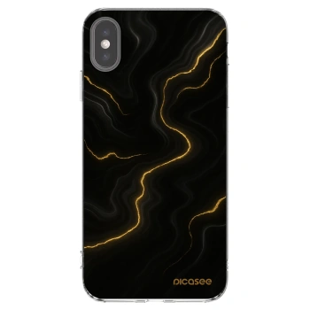 Picasee διαφανής θήκη σιλικόνης Apple iPhone XS Max - Thunder