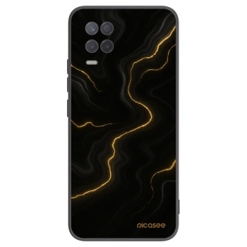 Picasee Μαύρη θήκη σιλικόνης για Realme 8 5G - Thunder