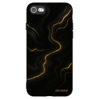 Picasee Μαύρη θήκη σιλικόνης για Apple iPhone SE 2022 - Thunder