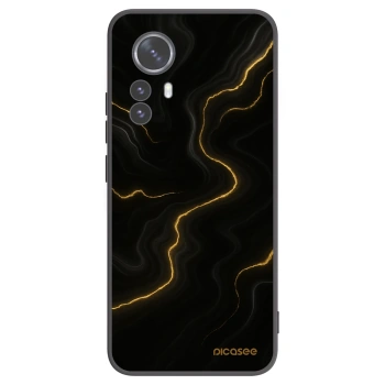 Picasee Μαύρη θήκη σιλικόνης για Xiaomi 12 Pro - Thunder