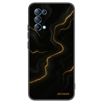 Picasee Μαύρη θήκη σιλικόνης για OPPO Reno 5 5G - Thunder