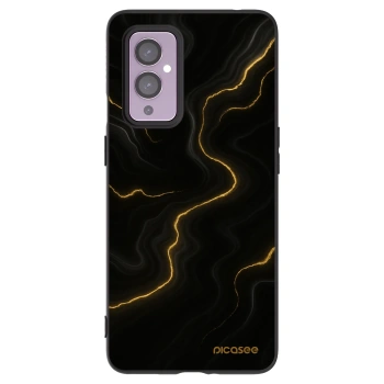 Picasee Μαύρη θήκη σιλικόνης για OnePlus 9 - Thunder