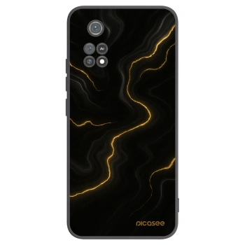 Picasee Μαύρη θήκη σιλικόνης για Xiaomi Poco M4 Pro - Thunder