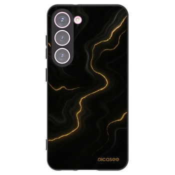Picasee Μαύρη θήκη σιλικόνης για Samsung Galaxy S23 5G - Thunder