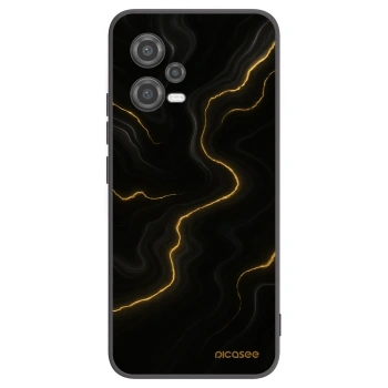 Picasee Μαύρη θήκη σιλικόνης για Xiaomi Poco X5 - Thunder