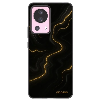 Picasee Μαύρη θήκη σιλικόνης για Xiaomi 13 Lite - Thunder