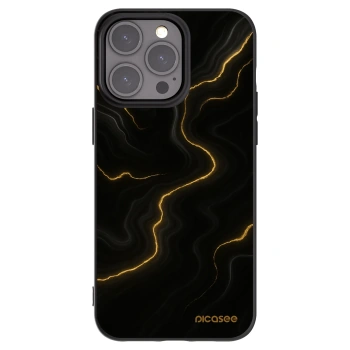 Picasee Μαύρη θήκη σιλικόνης για Apple iPhone 15 Pro Max - Thunder