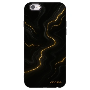 Picasee Μαύρη θήκη σιλικόνης για Apple iPhone 6/6S - Thunder