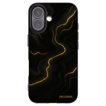 Picasee Μαύρη θήκη σιλικόνης για Apple iPhone 16 - Thunder