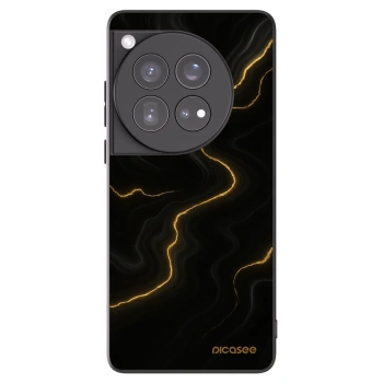 Picasee Μαύρη θήκη σιλικόνης για OnePlus 12 5G - Thunder