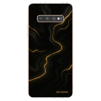 Picasee διαφανής θήκη σιλικόνης Samsung Galaxy S10 Plus G975 - Thunder