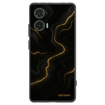 Picasee Μαύρη θήκη σιλικόνης για Motorola Moto G35 5G - Thunder