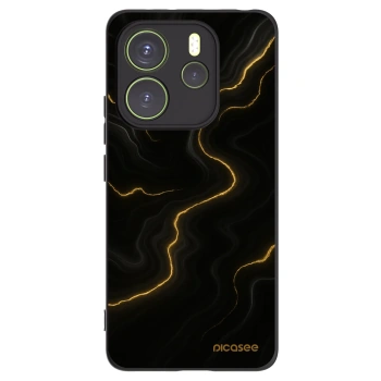 Picasee Μαύρη θήκη σιλικόνης για Xiaomi Redmi Note 14 4G - Thunder